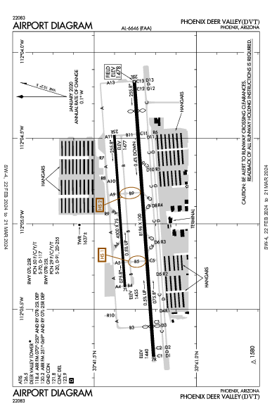 Phoenix Deer Valley Airport (Phoenix, AZ): KDVT Airport Diagram
